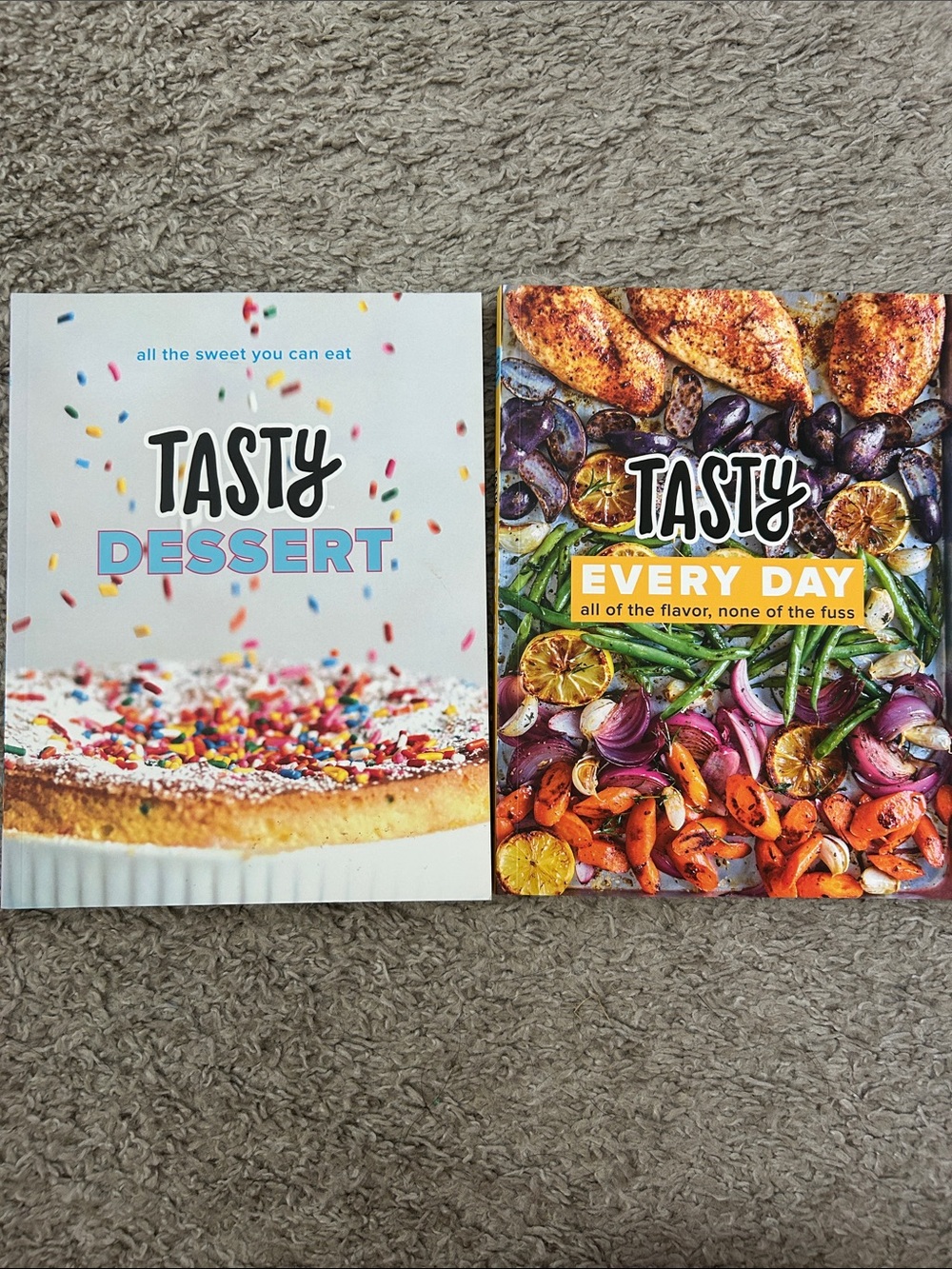Dessert & Every Day Tasty Cookbook Set - White, Multicolor Covers